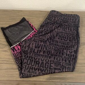 Ideology size large breast, cancer, exercise leggings - like new